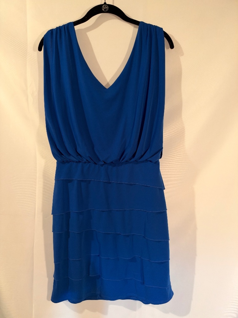 Laundry by Shelli Segal Cobalt Blue Tiered Ruffle Dress Size 6